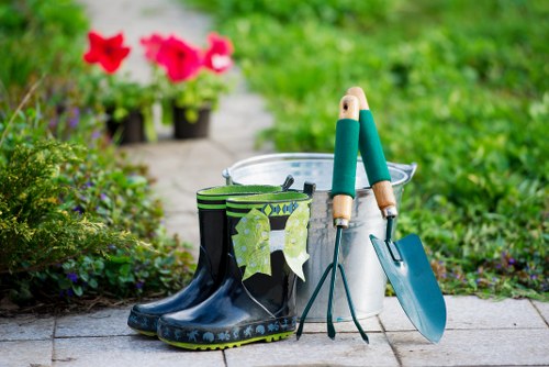 Operative preparing pressure washer and waste materials in Haringey